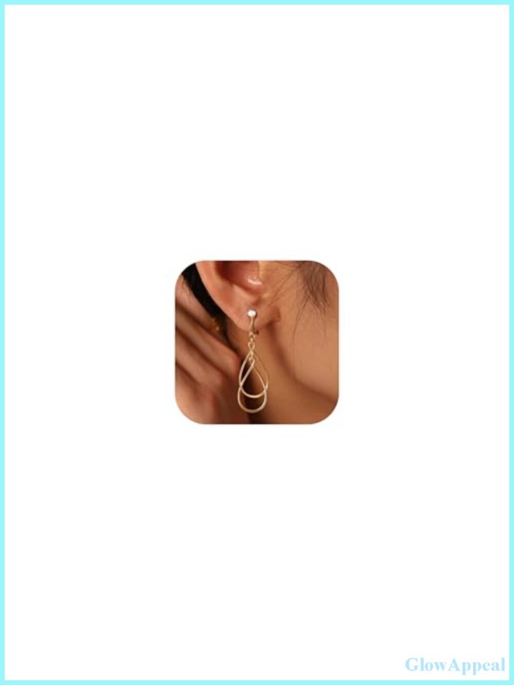 Hypoallergenic Clip On Earrings 14K Gold/Silver Plated Dangle Statement Drop
